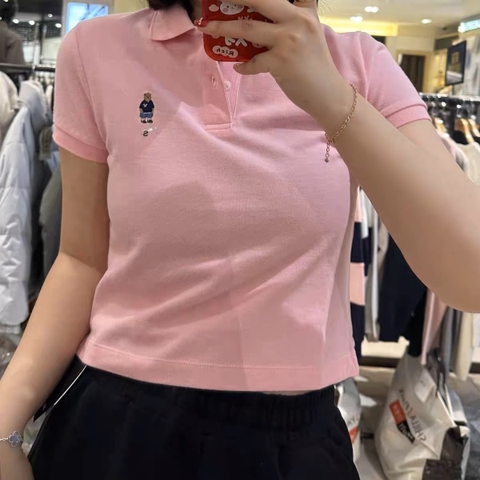 Áo phông Polo Croptop Whoau WHHAD2415F Màu Hồng