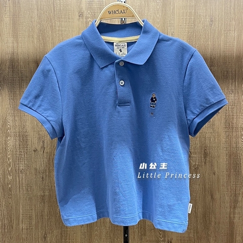 Áo phông Polo Croptop Whoau WHHAD2415F Màu Xanh Dương