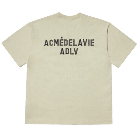 Áo Phông ADLV Basic Logo Thêu Màu Be Đậm