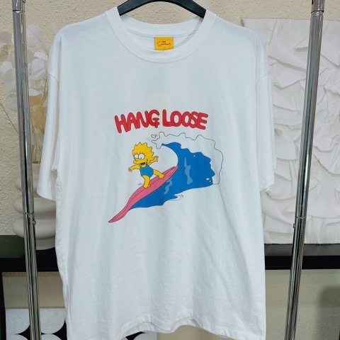 Áo Phông ADLV X SIMPSONS Bé Cưỡi Sóng Màu Trắng
