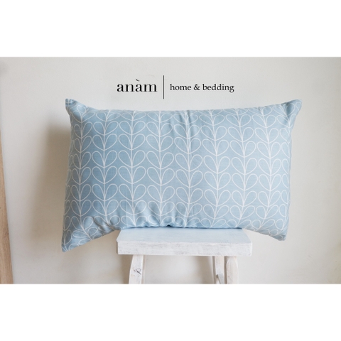 anam home - Vỏ gối nằm Cotton cao cấp50x70 cm, 40x60 cm họa tiết cành lá xanh, mềm mịn, thân thiện với da người dùng