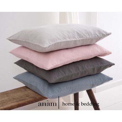 anam home - vỏ gối linen tưng premium nhiều màu mềm mịn thân thiện với môi trường, nhận may theo yêu cầu khách