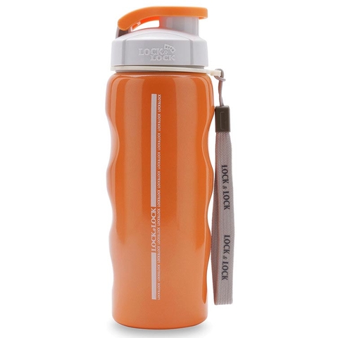 BÌNH ĐỰNG NƯỚC INOX LOCK&LOCK 550ML LHC213 (MÀU CAM)