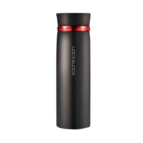 BÌNH GIỮ NHIỆT LOCK&LOCK FEATHER LIGHT RING 450ML LHC4131BKR (MÀU ĐEN/ĐỎ)