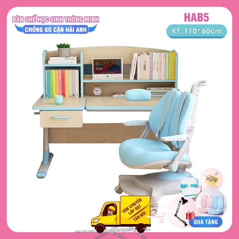 Bộ bàn ghế học sinh thông minh chống gù chống cận HẢI ANH HAB5