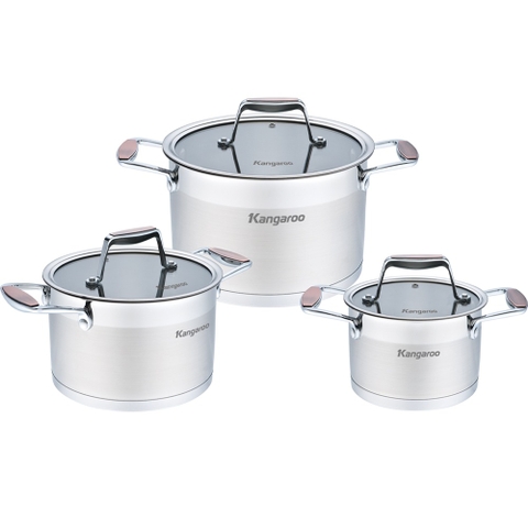BỘ NỒI INOX CAO CẤP 5 LỚP KANGAROO KG3CS2