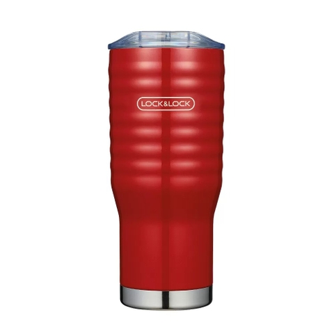 BÌNH GIỮ NHIỆT BẰNG THÉP KHÔNG GỈ LOCK&LOCK WAVE TUMBLER 500ML LHC4147RED (MÀU ĐỎ)