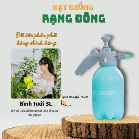 Bình Tưới Phun Sương 3 Lít - Nhựa Tốt, Độ Bền Cao