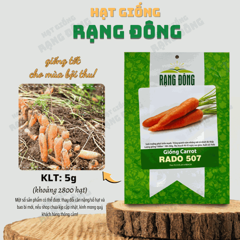 Hạt giống Cà Rốt Củ Dài 507