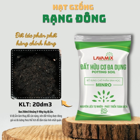 Đất Trồng Cây - Đất Trồng Rau LAVAMIX Giàu Chất Dinh Dưỡng, Bao 20dm3~10Kg (Giao nhanh nội thành HCM)