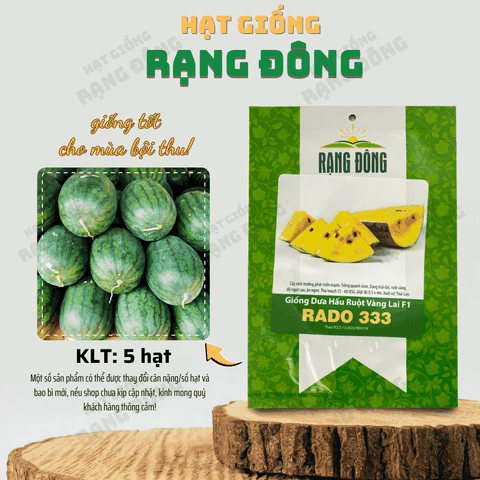 Hạt giống Dưa Hấu Ruột Vàng Trái Dài