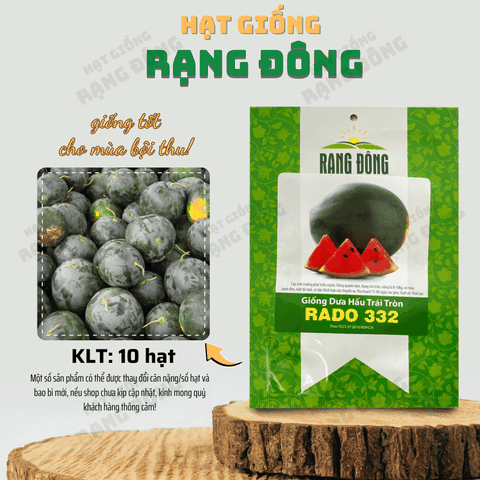 Hạt giống Dưa Hấu Trái Tròn Trái Nặng 8-10kg