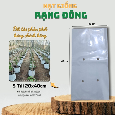 Combo 5 túi trồng cây 20x40cm
