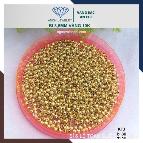 Charm bi vàng 10k size 3ly - bán sỉ toàn quốc