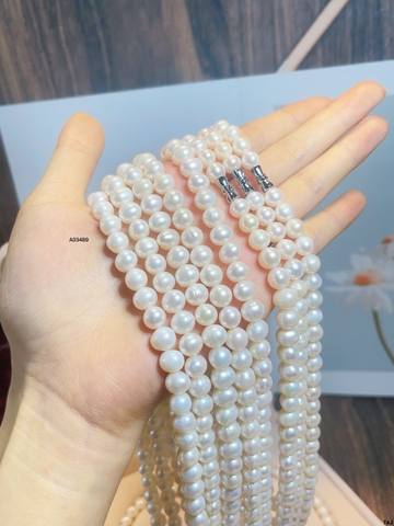 Vòng Cổ Ngọc Trai VCNT196 – Chuỗi Ngọc Trai Trơn 8–9mm Thanh Lịch, Sang Trọng Và Bền Đẹp Theo Thời Gian