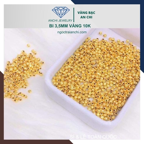 Charm bi vàng 10k size 3ly - bán sỉ toàn quốc