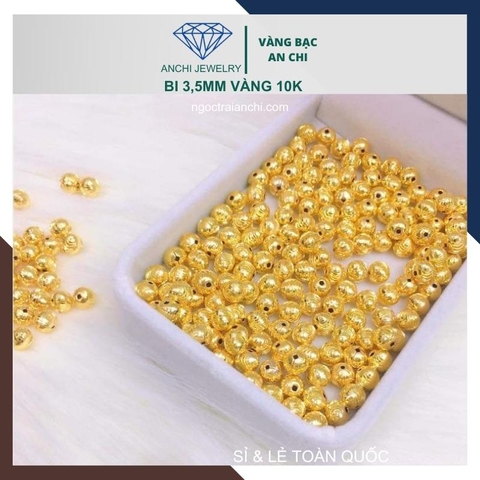 Charm bi vàng 10k size 3ly - bán sỉ toàn quốc