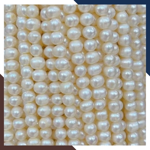 Sỉ chuỗi ngọc trai nguyên liệu 8-9mm màu trắng hồng tím làm vòng cổ vòng tay mã AC210