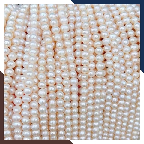 Bán sỉ chuỗi ngọc trai nguyên liệu size 7-8mm cao cấp màu trắng hồng tím làm vòng cổ vòng tay mã AC280