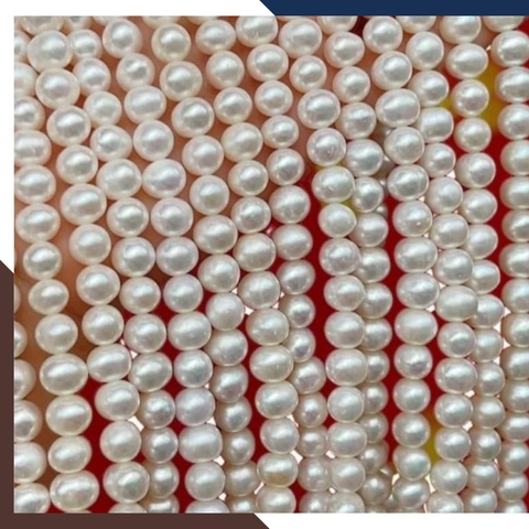 Bán sỉ chuỗi ngọc trai nguyên liệu size 7-8mm cao cấp màu trắng hồng tím làm vòng cổ vòng tay mã AC280