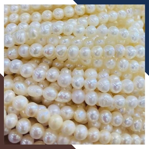 Bán sỉ chuỗi ngọc trai nguyên liệu size 7-8mm cao cấp màu trắng hồng tím làm vòng cổ vòng tay mã AC280