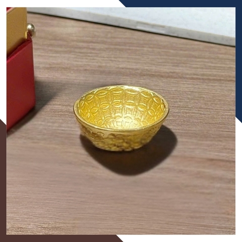 Bộ Bát Đũa Vàng Ta 24K 9999 QTV32 – Kỷ Vật Thôi Nôi Cho Bé | Ngọc Trai Anchi