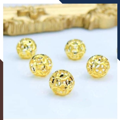 Charm bi kim tiền vàng tây 10k size 6mm mã TL1P