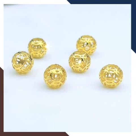 Charm bi kim tiền vàng tây 10k size 6mm mã TL1P