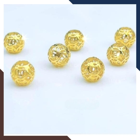 Charm bi kim tiền vàng tây 10k size 6mm mã TL1P
