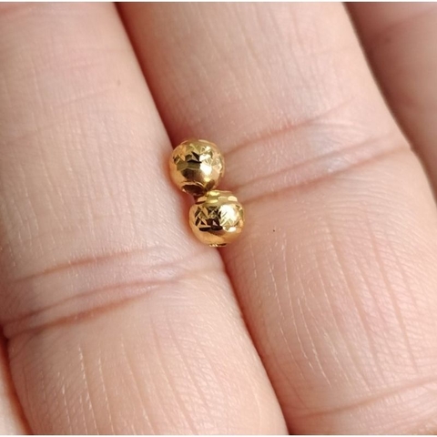 Bi vàng tây 10k size 4mm kiểu phay xoắn mã 105TL035