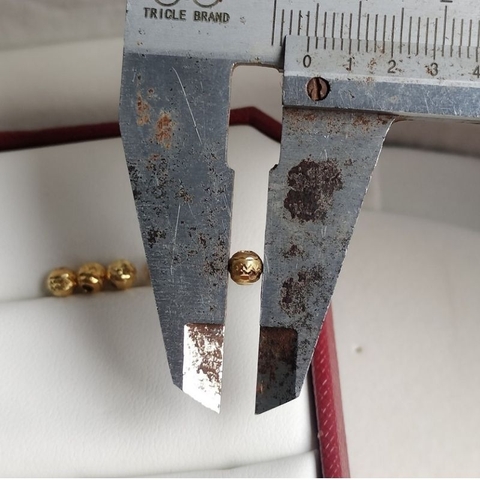 Bi vàng tây 10k size 4mm kiểu phay xoắn mã 105TL035