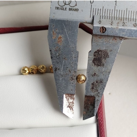 Bi vàng tây 10k size 4mm kiểu phay xoắn mã 105TL035