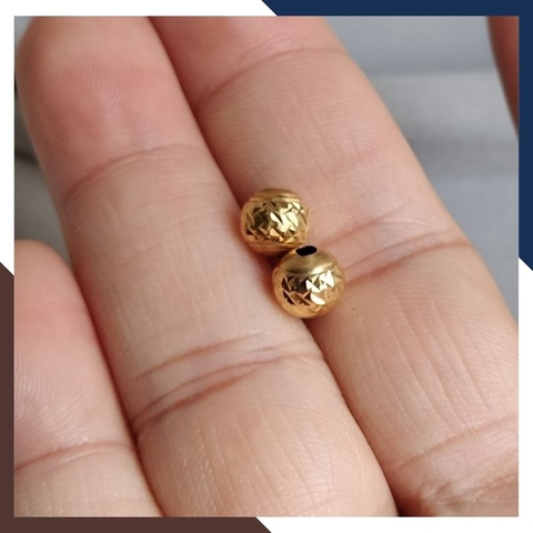 Bi vàng tây 10k size 6mm kiểu phay xoắn mã 1P299