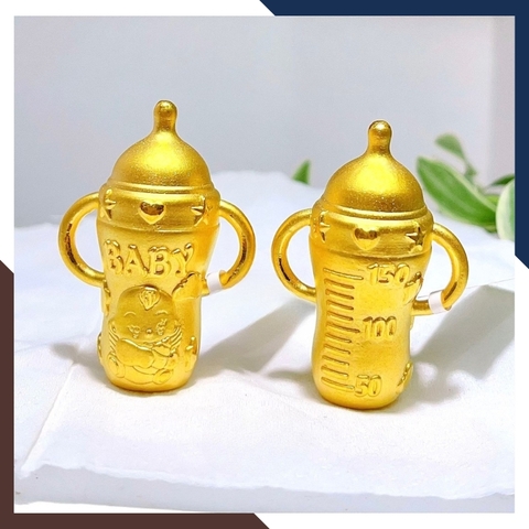Bình Sữa Vàng 9999 QTV06 - Quà Tặng Thôi Nôi/ Đầy Tháng/ Sinh Nhật Cho Bé