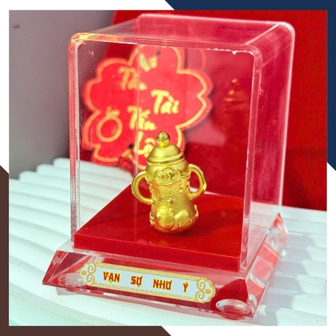 Bình Sữa Vàng 9999 QTV06 - Quà Tặng Thôi Nôi/ Đầy Tháng/ Sinh Nhật Cho Bé