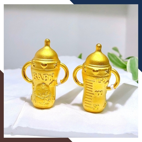 Bình Sữa Vàng 9999 QTV06 - Quà Tặng Thôi Nôi/ Đầy Tháng/ Sinh Nhật Cho Bé