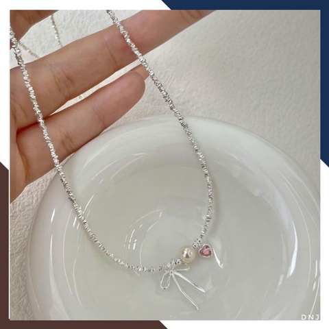 Bộ Dây Chuyền Ngọc Trai Thật Phối Vụn Bạc Cho Nữ BTSNT143 – Duyên Dáng, Dịu Dàng & Nữ Tính