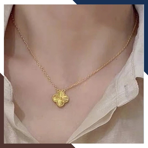 Bộ Trang Sức Cỏ 4 Lá Bằng Vàng Tây 10k Mã BTSV13