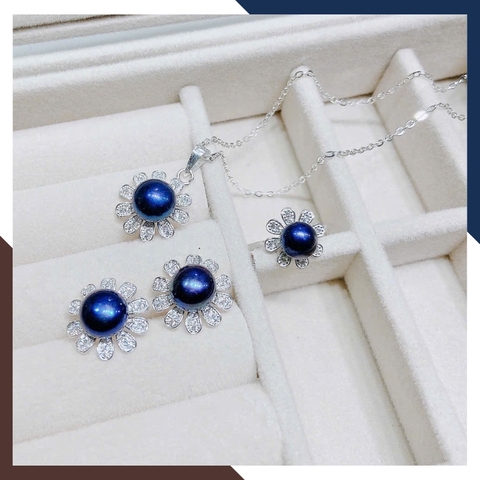 Bộ Trang Sức Ngọc Trai Bạc 925 Hình Hoa Cho Nữ BTSNT146 – Đẹp Mọi Góc Nhìn