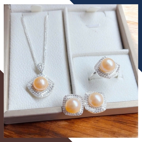 Bộ Trang Sức Ngọc Trai Bạc Cho Mẹ Nhiều Mẫu BTSNT169 – Tôn Vinh Nét Đẹp Của Phụ Nữ Trung Niên