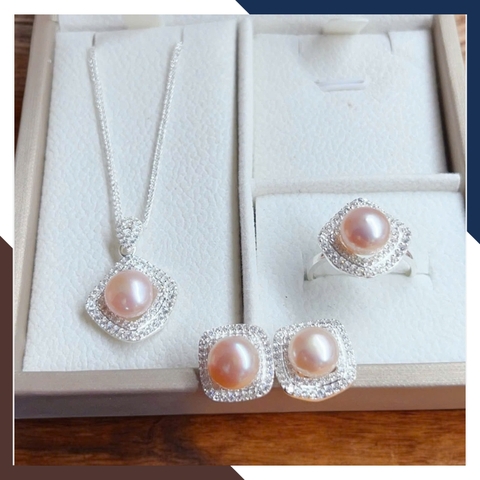 Bộ Trang Sức Ngọc Trai Bạc Cho Mẹ Nhiều Mẫu BTSNT169 – Tôn Vinh Nét Đẹp Của Phụ Nữ Trung Niên