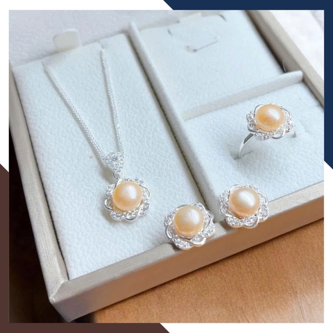 Bộ Trang Sức Ngọc Trai Bạc Cho Mẹ Nhiều Mẫu BTSNT169 – Tôn Vinh Nét Đẹp Của Phụ Nữ Trung Niên