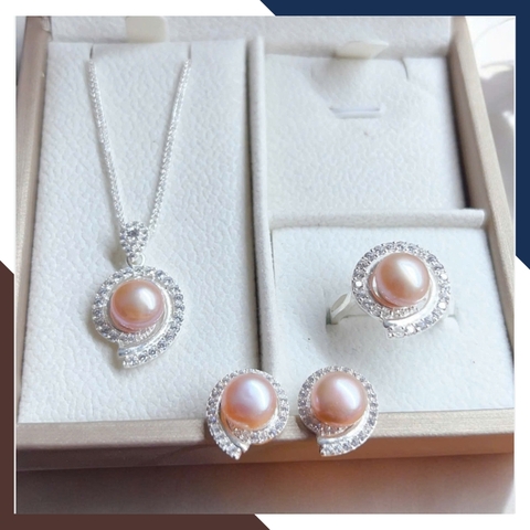 Bộ Trang Sức Ngọc Trai Bạc Hình Vỏ Sò BTSNT162 –  Bản Giao Hưởng Của Sắc Đẹp Và Thanh Lịch