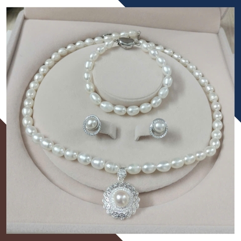 Bộ Trang Sức Ngọc Trai Cho Mẹ BTSNT138 – Vẻ Đẹp Quý Phái Dành Riêng Cho Phụ Nữ Trung Niên