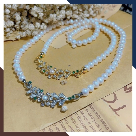 Bộ Trang Sức Ngọc Trai Cô Dâu Mã BTSNT115  – Điểm Nhấn Hoàn Hảo Cho Váy Cưới
