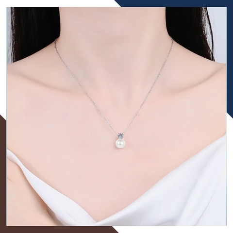 Bộ trang sức ngọc trai bạc xi kim cao cấp mã D310B230