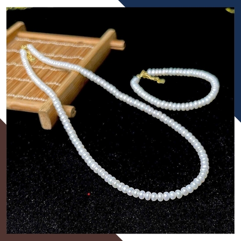 Bộ Trang Sức Ngọc Trai Hạt Nhỏ BTSNT122 – Duyên Dáng & Thanh Lịch Đến Từng Chi Tiết