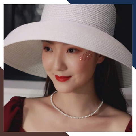 Bộ trang sức ngọc trai nhí gồm vòng cổ choker và vòng tay cho nữ đẹp mã CH250K30