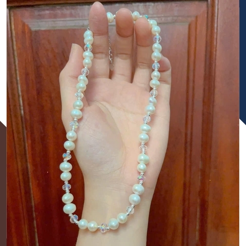 Bộ Trang Sức Ngọc Trai Pha Lê BTSNT117 – Đẹp Mê Hoặc Tôn Nét Kiêu Sa