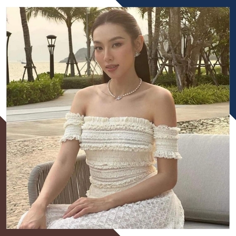 Bộ trang sức ngọc trai thật mặc áo dài trẻ trung cho nữ mẫu mặt hình đĩa bay mã 78CH280